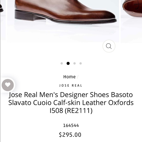 Jose Real Blake Italy Basoto Slavato Cuoio Calf Skin Leather Oxfords  SZ 41/11 - Picture 10 of 10